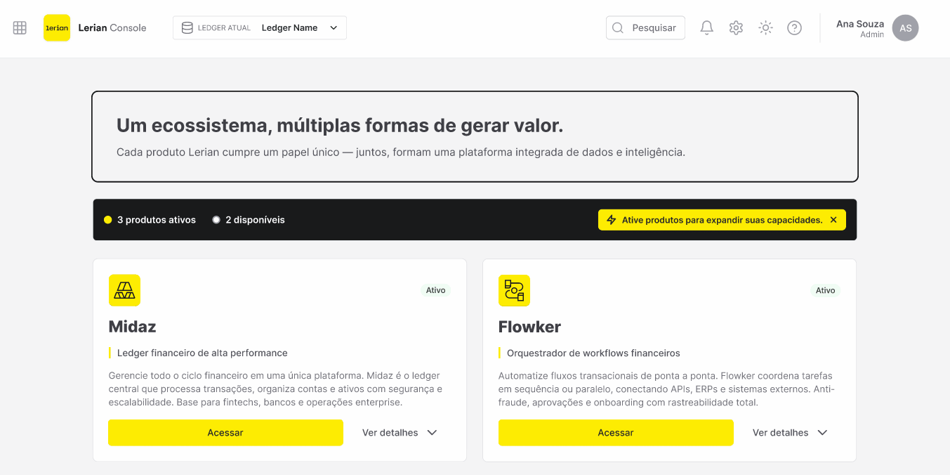 Protótipo — plataforma unificada